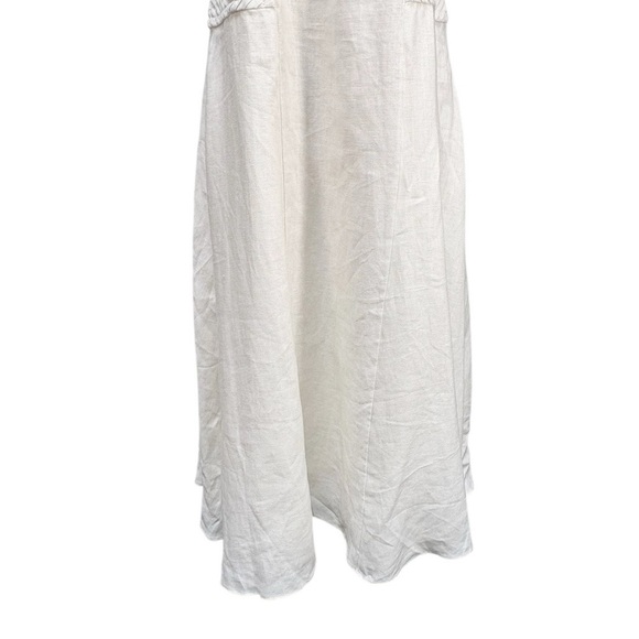 Reiss Etta Linen Sleeveless Corset Midi Dress White Size 10 NEW - Picture 7 of 13